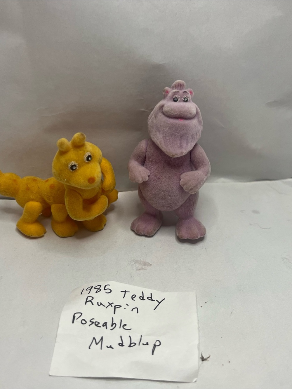 Vintage Teddy Ruxpin flocked miniature figures